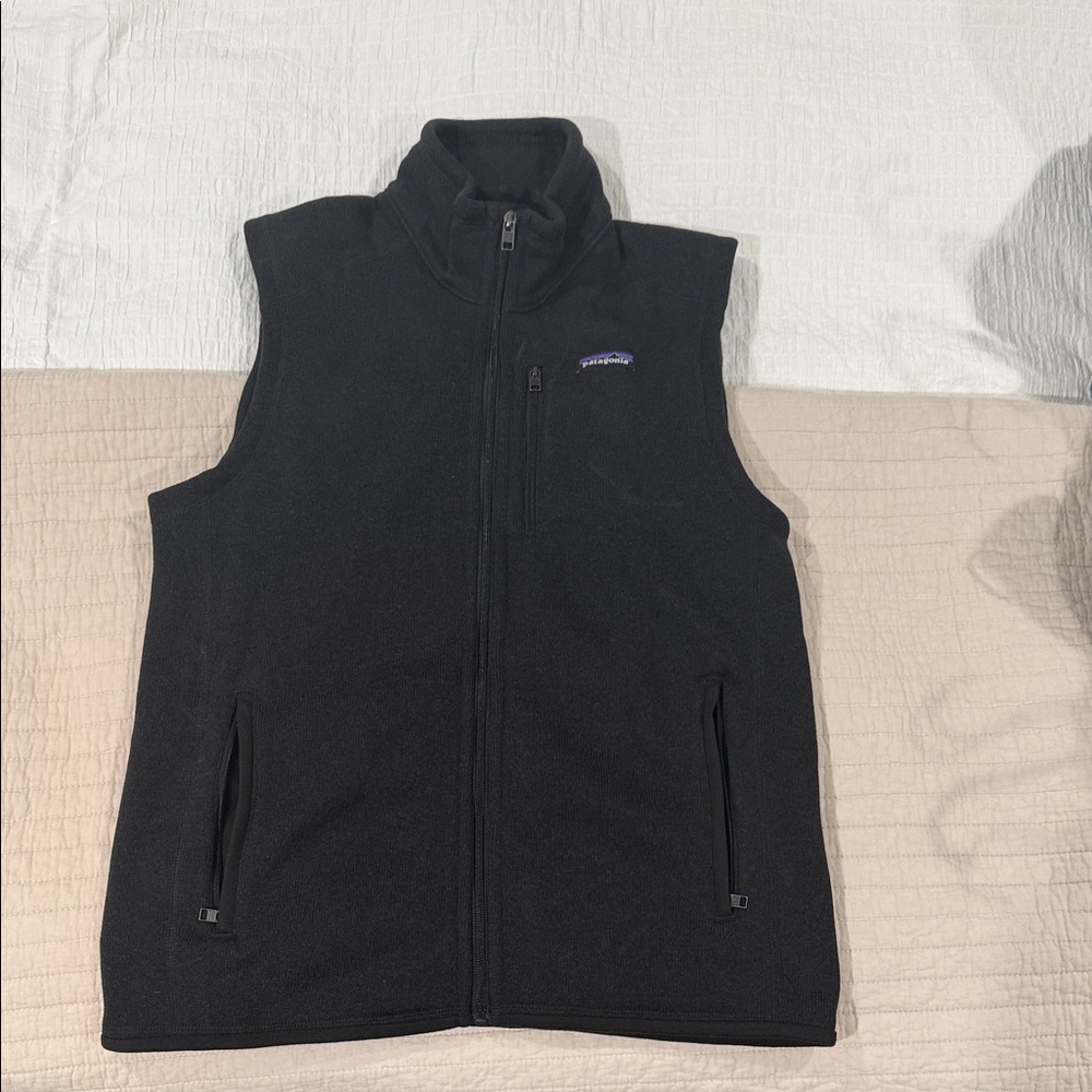 Patagonia Black Fleece Vest with Zip Pockets